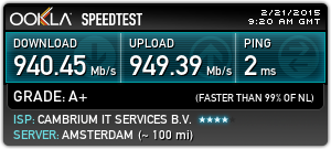Speedtest 1000 Mbit